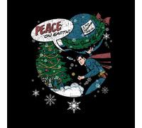 DC Superman Peace On Earth Women's Christmas T-Shirt - Black - XS