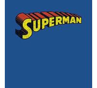DC Superman Telescopic Crackle Logo Men's T-Shirt - Royal Blue - S