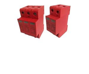 DC Surge Protector for Solar PV Systems, 2P/3P 1000V 40kA Lightning Arrester with Rail Mount & LED Status Indicator