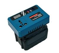 DC to AC Inverter, Outdoor Power Inverter, DC 18V-21V to 220V AC Power Converter | Smart Fast Charger Adapter with 2 USB and 1 Type-C Ports for Road Trips and