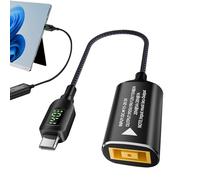 DC to Type C Converter Adapter | 140W Charging Port Converter with Digital Display,Pd Adapter for Notebook Electronic Devices Home Travel Men Women