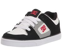 DC Unisex-Child Pure Kids Skate Shoe, White, Black, Red, 23.5 cm