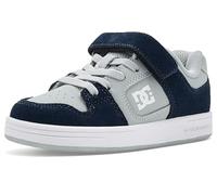 DC Unisex Girl's 4V Skate Shoe, Grey/Blue/White, 19.5 cm