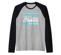 DC USA Famous American City Famous Landmarks Raglan Baseball Tee