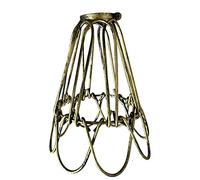 DC VOLTAGE 1 Pack Metal Wire Cage Ceiling Light Shade 10cm Wire Basket Pendant Light Shade Easy Fit Lamp Shade Indoor Pendant Lights Lampshade for Living Room, Bedroom, Restaurants Brushed Silver