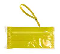 DC VOLTAGE 100 Pack of 3.6mmx150mm Reusable Cable Ties, Heavy Duty with 40lbs Tensile Strength Yellow Releasable Adjustable Cable Ties, 6" Premium Tie Wraps, Strong Nylon Zip Ties