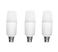 DC VOLTAGE 10W T37 Bright White LED Light Bulb Cylindrical Corn Bulb B22 Bayonet Base Candle Bulbs AC220V LED Daylight White 6500K Ultra Bright, Non Dimmable, Pack of 3