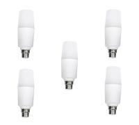DC VOLTAGE 15W T37 Bright White LED Light Bulb Cylindrical Corn Bulb B22 Bayonet Base Candle Bulbs AC220V LED Daylight White 6500K Ultra Bright, Non Dimmable, Pack of 5