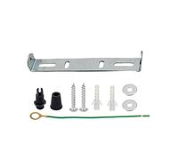 DC VOLTAGE 165mm Ceiling Rose Bracket Kit for Light Fitting Pendant Lamp Mounting Plate Crossbar with Earth Wire Screws Wall Plugs Washers Cable Grip for Ceiling Light Installation Lighting Fixture