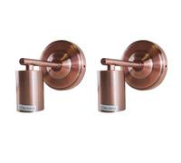 DC VOLTAGE 2 Pack of Vintage Style Wall Light Sconce Metal E27 Unique Style Wall Mount Droplight Fitting, 7cm Arm Simple Style Sconce for Restaurant and Any Other Stylish Places