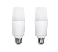 DC VOLTAGE 20W T37 Bright White LED Light Bulb Cylindrical Corn Bulb E27 Screw Base Candle Bulbs AC220V LED Daylight White 6500K Ultra Bright, Non Dimmable, Pack of 2