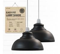 DC Voltage 29cm Retro Style Non-Electric Curvy Dome Shaped Lamp Shade Pendant Light Metal lamp Shade Easy fit for Living Room and Any Other Stylish Places