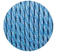 DC VOLTAGE 3 Core Electrical Cable 10 Meters / 32.8FT Braided Cable, Vintage Flex Cable Twisted Fabric Electrical Wire Cord for DIY Lamps Industrial Pendant Lights Lighting Appliances (Blue Multi)