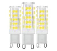 DC VOLTAGE 3 Pack G9 LED Light Bulbs 5W, Cool White 6500K, 400LM, Equivalent to 50W Bulb, Energy Saving Bulb, CRI>80, 360° Beam Angle, No Flicker, Non Dimmable for Home Lighting, Crystal Chandelier