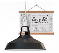 DC VOLTAGE 30CM Metal Ceiling Lamp Shade Easy Fit Light Pendant Modern Ceiling Lighting Shade for Bedroom, Hallway, Office, Café, Restaurant Industrial Light Shade Hanging Pendant (Black Inner White)