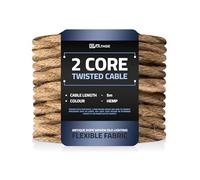 DC VOLTAGE 5m Antique Electrical Wire 18gauge 2 core Twisted Wire 0.75mm Hemp Rope Light Twisted Rope Woven Style Electrical Cable For Antique Lamp DIY Projects