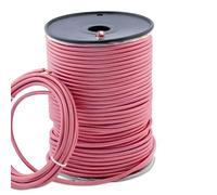 DC VOLTAGE 5m Shiny Pink Vintage 3 Core Round Cable Fabric Cloth Covered Electrical Wire, 16.4ft 3 Conductors 18 Gauge Textile Electric Cable Wire Coated in Colored Vintage for Lighting DIY Project