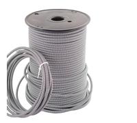 DC VOLTAGE 5M Vintage 2 Core Round Cable Fabric Cloth Covered Electrical Wire, 16.4FT 2 Conductors 18 Gauge textile electric cable Wire coated in colored vintage for Lighting DIY Project (Black_White)