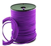 DC VOLTAGE 5M Vintage 2 Core Round Cable Fabric Cloth Covered Electrical Wire, 16.4FT 2 Conductors 18 Gauge textile electric cable Wire coated in colored vintage for Lighting DIY Project (Purple)
