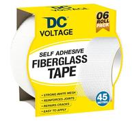 DC VOLTAGE 6 Pack Self Adhesive Fiberglass Mesh Tape 50mm Width 45m Long for Drywall Repair High Strength Joint Reinforcement Heavy Duty Crack Repair Plasterboard Finishing Mold Resistant Durable