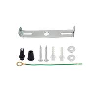 DC VOLTAGE 95mm Ceiling Rose Bracket Kit for Light Fitting Pendant Lamp Mounting Plate Crossbar with Earth Wire Screws Wall Plugs Washers Cable Grip for Ceiling Lighting Fixture