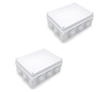 DC VOLTAGE ABS Plastic Waterproof IP65 Junction Box Universal Weatherproof Surface Mounted Electrical Project Enclosure(7.87x6.1x3.14 inch) White