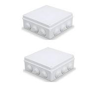 DC VOLTAGE ABS Plastic Waterproof IP65 Junction Box Universal Weatherproof Surface Mounted Electrical Project Enclosure(7.87x7.87x3.14 inch)