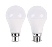 DC Voltage Bayonet Light Bulb, 60W Equivalent, Warm White 2700K, 15W 80lm/W B22 LED Bulb, BC A60 GLS Energy Saving Lightbulbs, Non-dimmable, Pack of 2