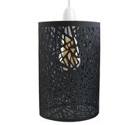 DC Voltage Black Industrial Ceiling Pendant Light Shades Retro Style Drum Shaped lamp Shades Metal Easy fit Ceiling Pendant Light Shades for Light fixtures