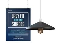 DC VOLTAGE Black Metal Easy Fit Ceiling Lamp Shade Modern Pendant Light