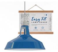 DC VOLTAGE Blue Metal Ceiling Lamp Shade Easy Fit Light Pendant Modern Ceiling Lighting Shade for Bedroom, Hallway, Office, Café, Restaurant Industrial Light Shade Hanging Pendant