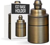 DC Voltage Bottle Lamp Holder Step Light Vintage Metal E27 base Industrial Light Bulb Socket Ceiling Pendant For Cafe and any other stylish places (Green Brass - 2)