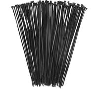 DC VOLTAGE cableties Cable Ties, Black 450mm x 4.6mm Pack of 100, 18" Premium Nylon Zip Ties, Multi-Purpose Plastic Tie Wraps, Secure Self-Locking Mechanism, for Home, Garden, Office and DIY
