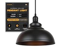 DC VOLTAGE Ceiling Pendant Light Black Metal 29cm Shade | Adjustable Cable