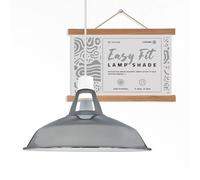 DC VOLTAGE Chrome Metal Ceiling Lamp Shade 30CM Easy Fit Light Pendant Modern Ceiling Lighting Shade for Bedroom, Hallway, Office Industrial Hanging Kitchen Light Shade Ceiling Pendant