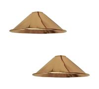 DC VOLTAGE Cone Lamp Shade Pendant Light Fixtures 22cm Metal Replacing Hanging Lampshade Farmhouse Light Bulb Guard Lighting Ceiling Fan Light Shade for Kitchen Island (French Gold)