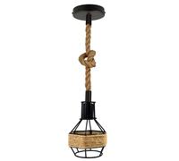 DC VOLTAGE DIY Hemp Rope Retro Industrial Chandelier,Industrial Pendant Light Fitting,Retro E27 Edison Style Lamp/Living Room Restaurant Pendant Lights/Light Fixture (lampbulb is Included)