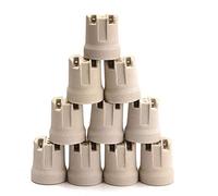 DC VOLTAGE E26 E27 Ceramic Light Socket, Porcelain Edison Screw Lamp Holder, Heat-Resistant Vintage Bulb Holder, 10-Pack