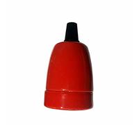 DC VOLTAGE E27 Ceramic Light Socket With Cord Grips Porcelain Lamp Holder Lamp Base Light Bulb Holder Base Light Sockets Bulb Base Lamp Replacement Base for Holding Bulb (Red)