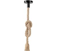 DC VOLTAGE Hemp Rope Ceiling Pendant Light, Single Head 2Meter Vintage Rope Pendant Light Fixture E27 Base, Retro Rope Hanging Light Vintage Ceiling Light for Dining Hall Restaurant Cafe Bar
