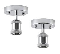 DC VOLTAGE Industrial 2 Pack Ceiling Light Chrome Metal Retro Single Head