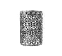 DC VOLTAGE Industrial Cage Shade Metal 10cm Width Brushed Silver Cylinder Shaped Easy Fit Pendant Light Lamp for Kitchen Living Room Restaurant Corridor