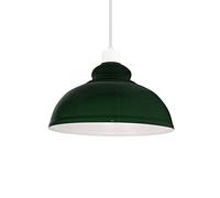 DC Voltage Industrial Ceiling Pendant Light Shades Retro Style Curvy Dome Shaped lamp Shades Metal Easy fit Ceiling Pendant Light Shades for Light fixtures (Green)