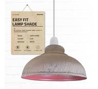 DC Voltage Industrial Ceiling Pendant Light Shades Retro Style Curvy Dome Shaped lamp Shades Metal Easy fit Ceiling Pendant Light Shades for Light fixtures (Clay)