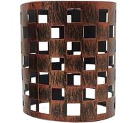 DC Voltage Industrial Rustic Red Ceiling Pendant Light Shades Retro Style Drum Shaped lamp Shades Metal Easy fit Ceiling Pendant Light Shades for Light fixtures