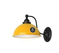 DC VOLTAGE Industrial Wall Light Fittings Retro Wall Sconce with Metal Dome Shade E27 Socket Traditional Swan Neck Indoor Decorative Wall Light (Yellow)