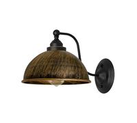 DC VOLTAGE Industrial Wall Light Fittings Retro Wall Sconce with Metal Dome Shade E27 Socket Traditional Swan Neck Indoor Decorative Wall Light for Cafe Bar (Brushed Copper)
