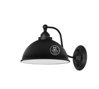 DC VOLTAGE Industrial Wall Light Fittings Retro Wall Sconce with Metal Dome Shade E27 Socket Traditional Swan Neck Indoor Decorative Wall Light (Black Inner White)