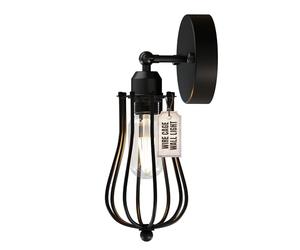 DC VOLTAGE Industrial Wall Sconce Rustic Loft Antique Wall Lights Wire Cage Adjustable Socket Edison Vintage Metal Retro Lamp Fixtures for Bedroom (Brushed Copper)