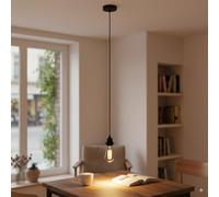 DC VOLTAGE IP65 Waterproof Industrial E27 Pendant Light - Adjustable 95cm Flex Cable Ceiling Lamp Holder for Indoor & Outdoor Use in Porch, Kitchen, Bar, Patio & More.